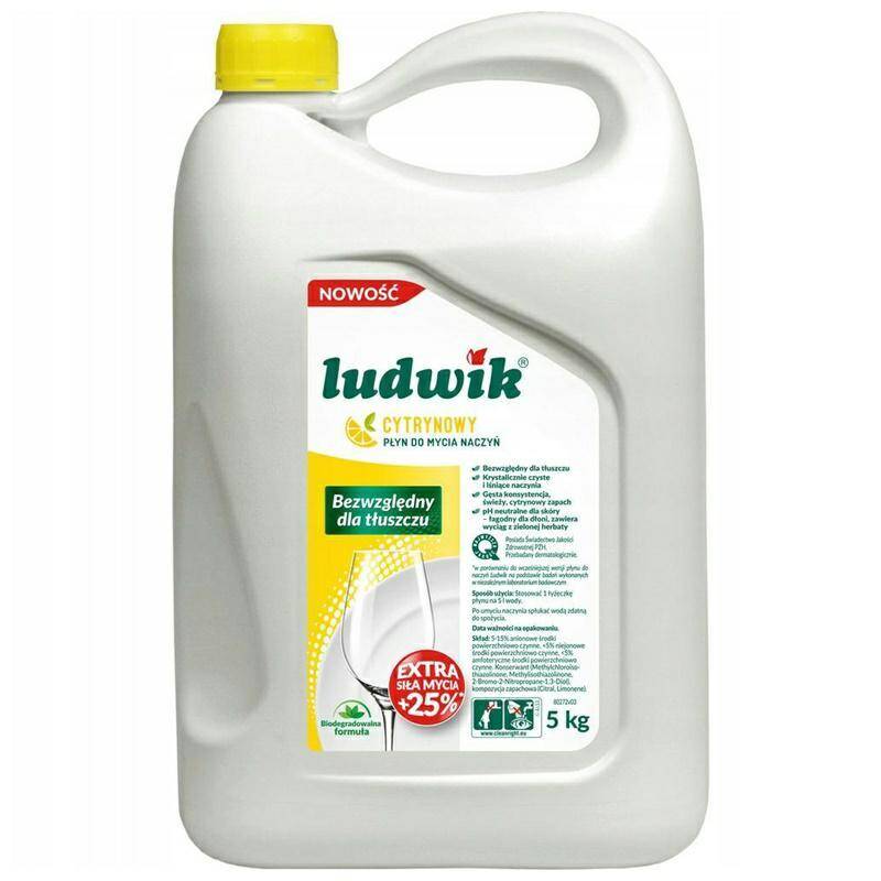 PŁYN DO NACZYŃ LUDWIK 5L CYTRYNA IV2