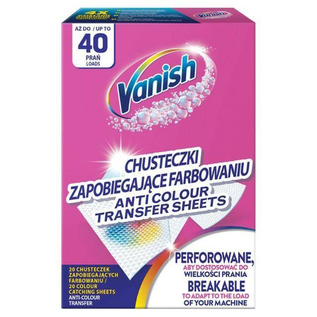 CHUSTECZKI DO PRANIA VANISH A40 KOLOR