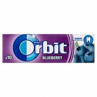 GUMA ORBIT 14G BLUEBERRY DRAŻE A10