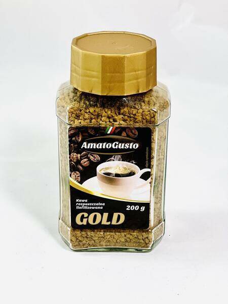 KAWA ROZPUSZCZALNA AMATO GUSTO 200G GOLD