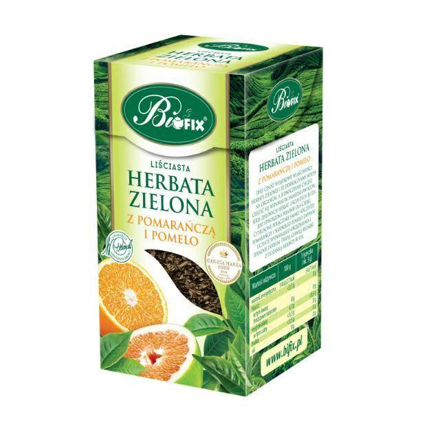 HERBATA BIOFIX ZIELONA LIŚĆ POMARAŃ100G