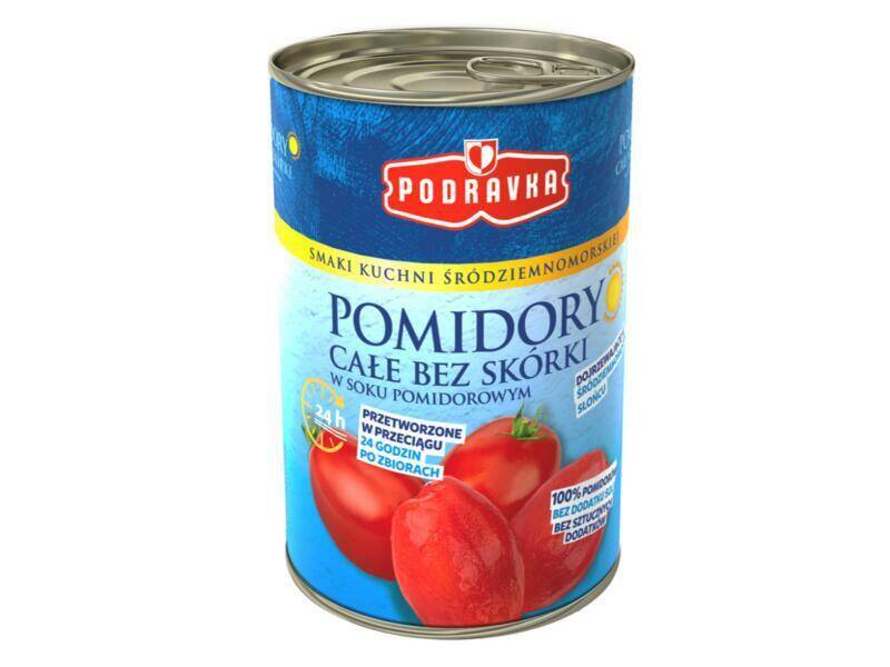 POMIDORY PODRAVKA 400G CAŁE BEZ SKÓRKI