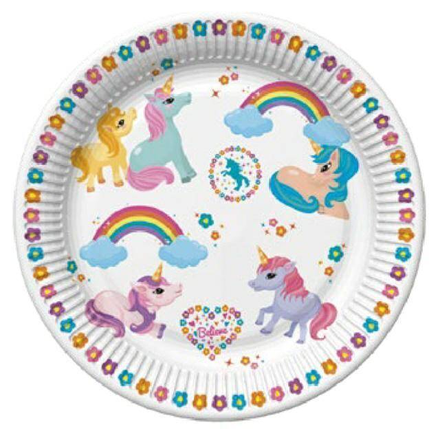 TALERZYK PAPIER 227MM A8 RAINBOW PONIES