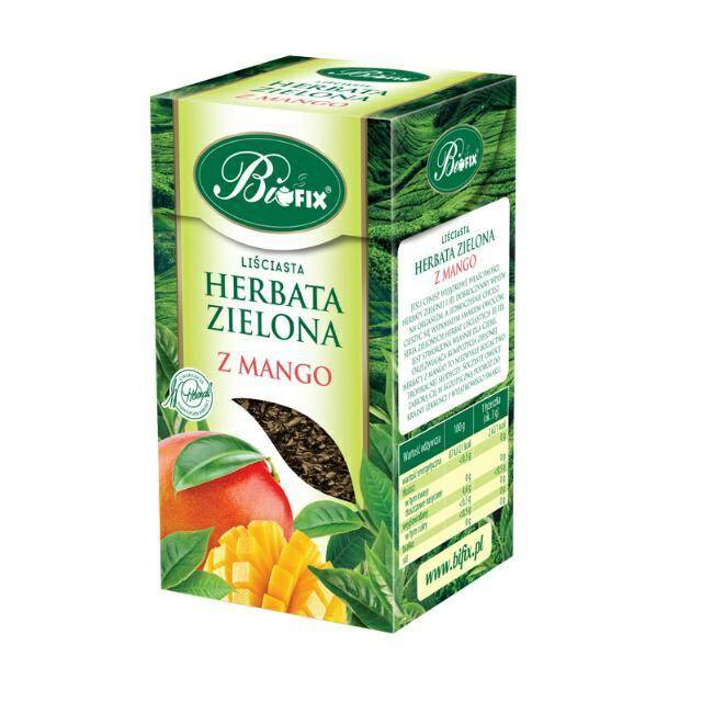 HERBATA BIOFIX ZIELONA LIŚĆ MANGO 100G