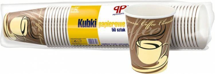KUBKI PP 250ML PAPIEROWE A50
