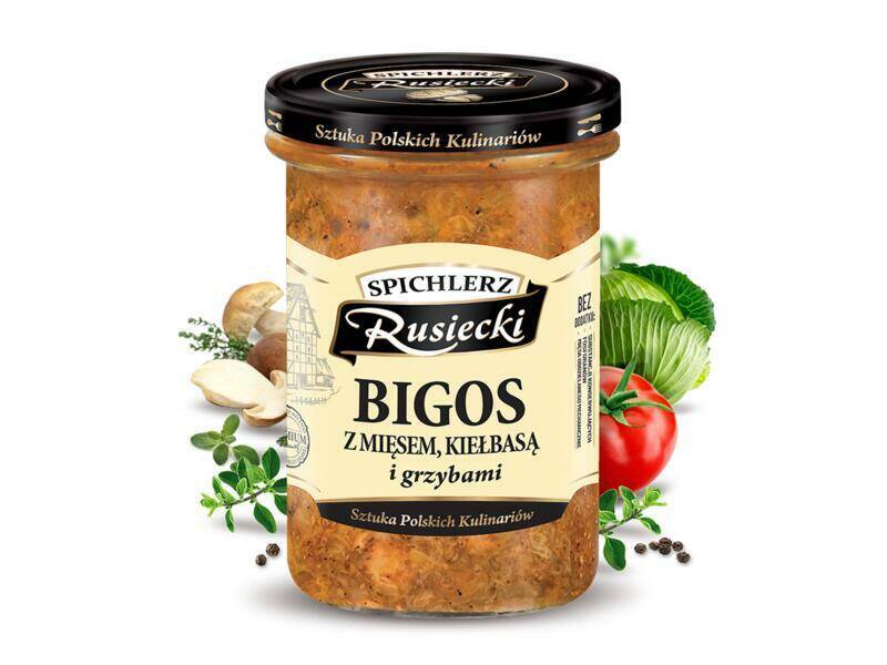BIGOS RUSIECKI 470G Z MIĘSEM I KIEŁBASĄ