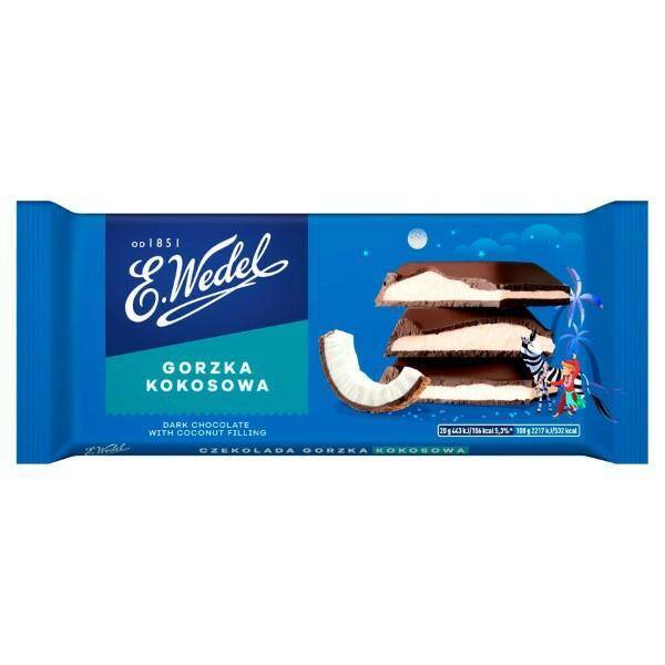 CZEKOLADA WEDEL 100G GORZKA KOKOS