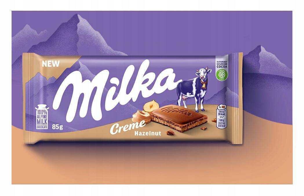 CZEKOLADA MILKA 85G HAZELNUT CREME 3188