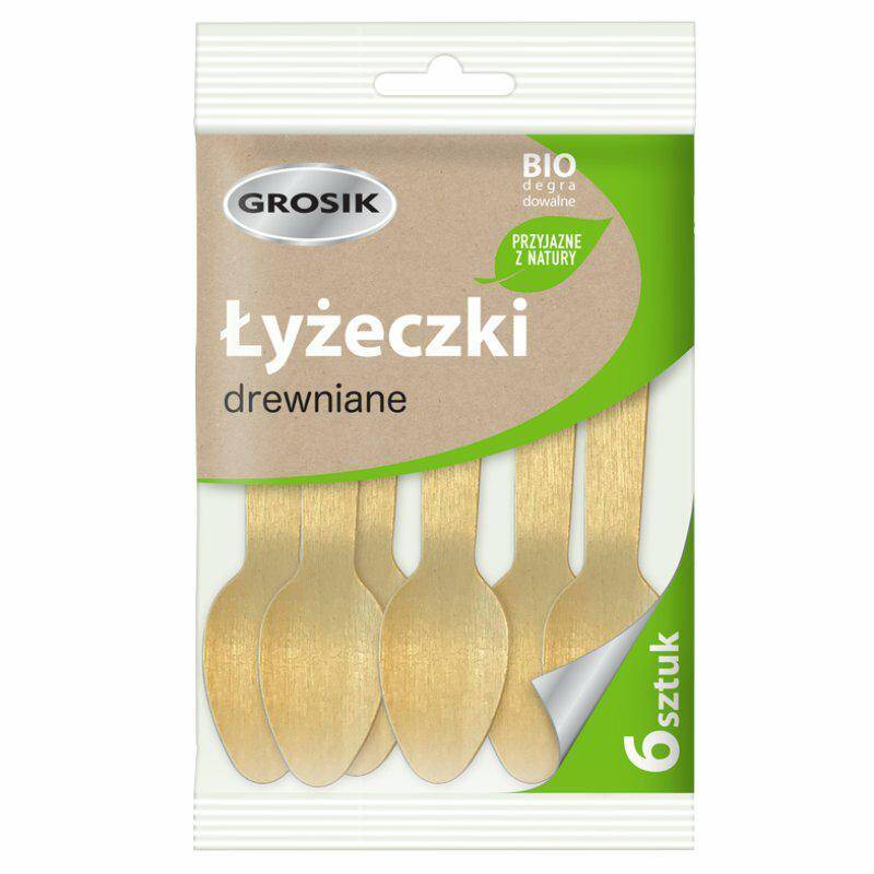 ŁYŻECZKI GROSIK DREWNIANE A6 EKO 4287