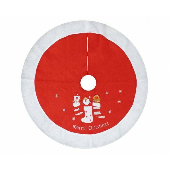 MATA POD CHOINKĘ CZERWONA 80CM 2226