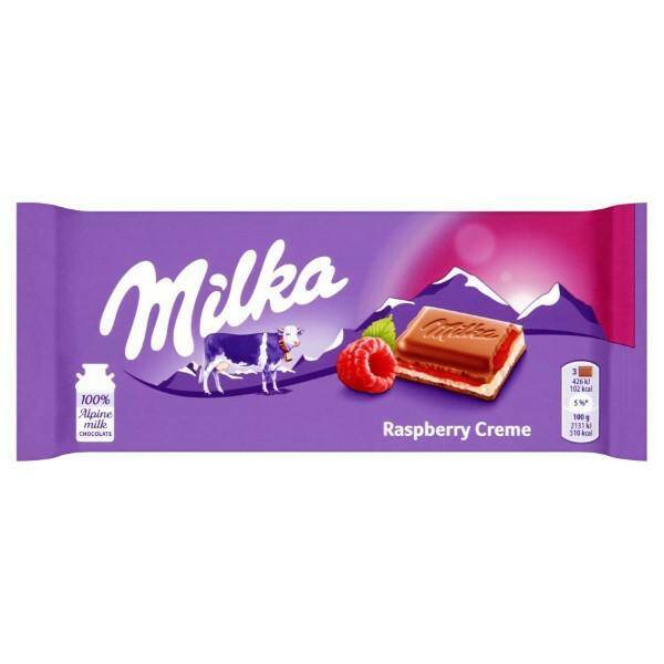 CZEKOLADA MILKA 100G MALINOWA 0518