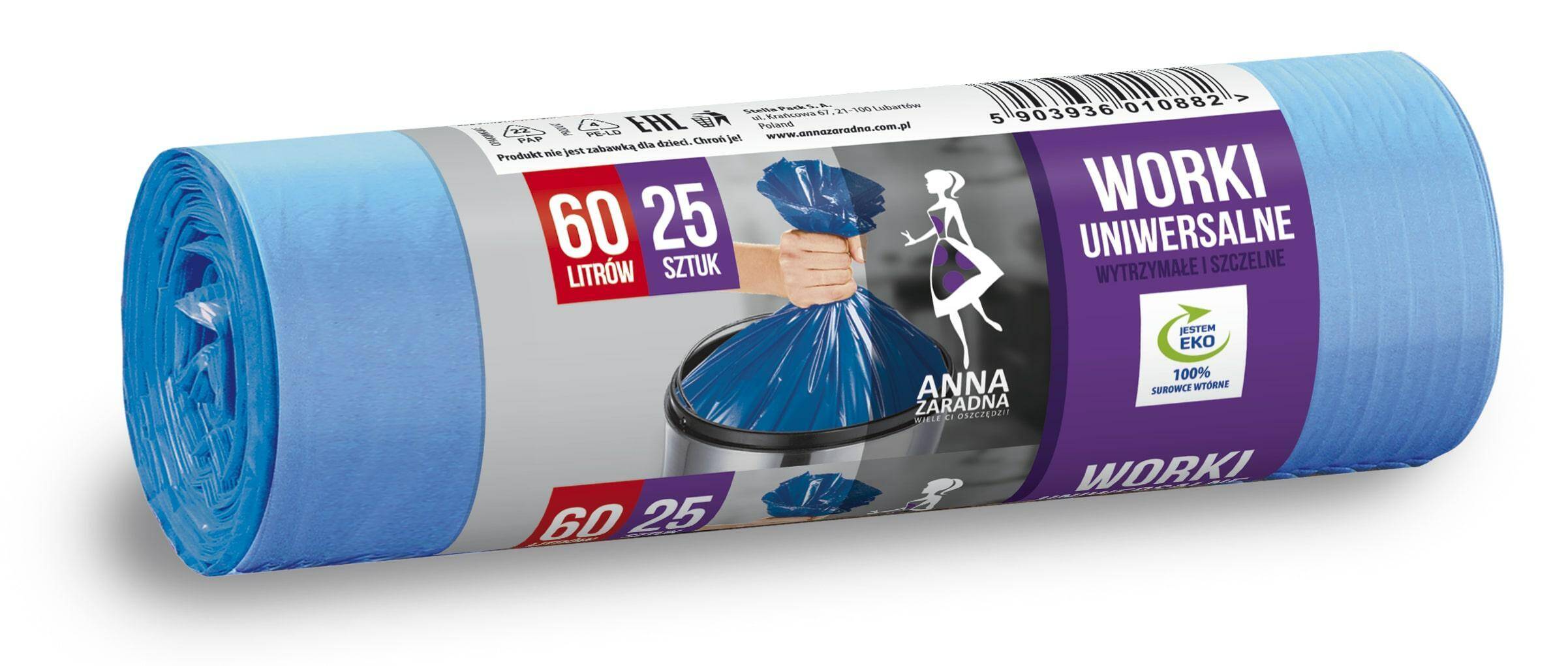 WORKI NA ŚMIECI AZ 60L A25 UNIWERSALNE