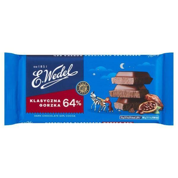 CZEKOLADA WEDEL 90G KLASYCZNA GORZKA 64%