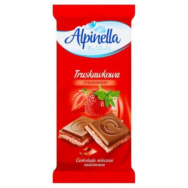 CZEKOLADA ALPINELLA 100G TRUSKAWKA 0216