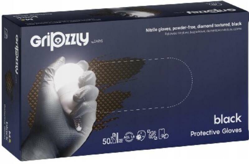 RĘKAWICE NITRYLOWE GRIPZZY L A50 CZARNE