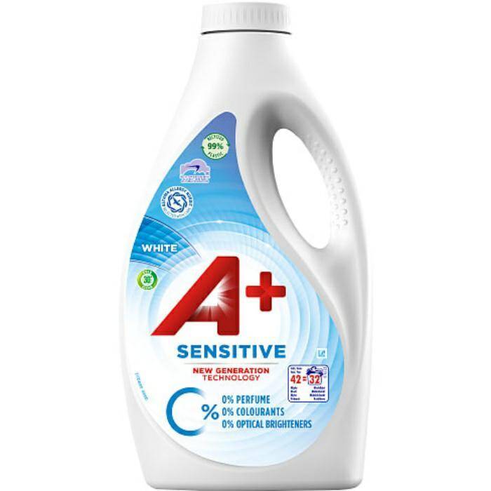 ŻEL DO PRANIA A+ 1,6L WHITE SENSITIVE 32