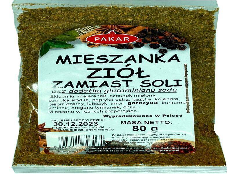 MIESZANKA PAKAR 80G ZIÓŁ ZAMIAST SOLI