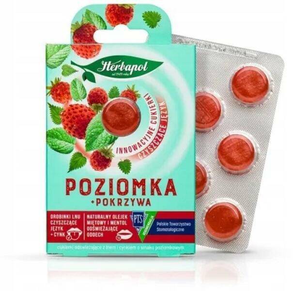 CUKIERKI HERBAPOL 20G POZIOMKA POKRZYWA