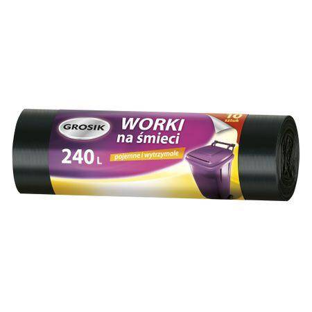 WORKI NA ŚMIECI GROSIK 240L A10 CZARNE