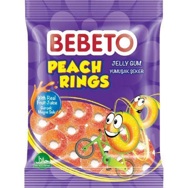 ŻELKI BEBETO 80G PEACH RINGS 8412