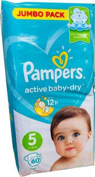 PIELUCHY PAMPERS ACTIVE BABY DRY A60 5