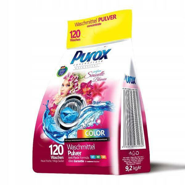 PROSZEK DO PRANIA PUROX 9,2KG COLOR