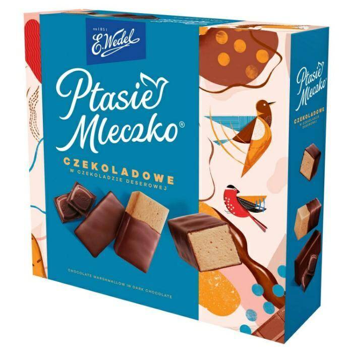 PTASIE MLECZKO WEDEL 340G CZEKOLADOWE W