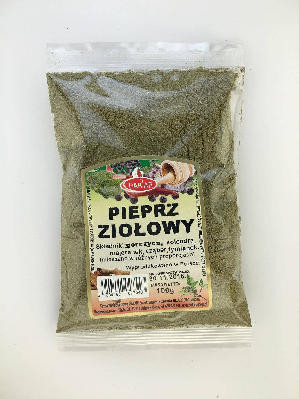 PRZYPRAWA PAKAR 100G PIEPRZ ZIOŁOWY