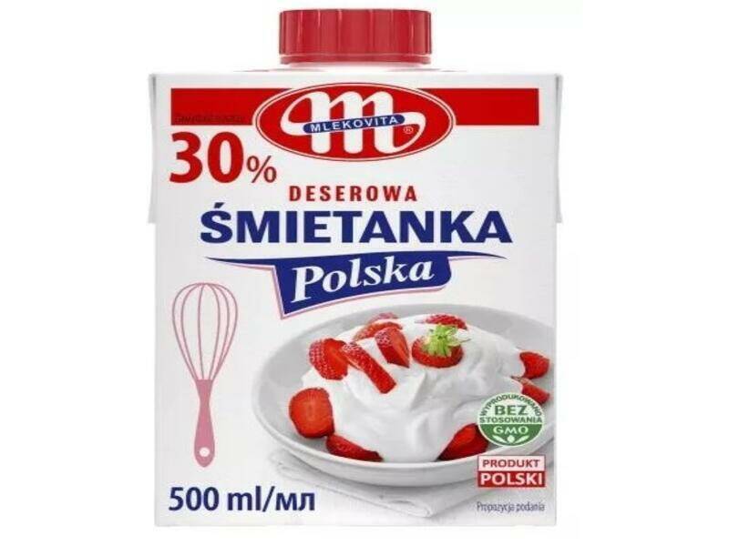 ŚMIETANKA MLEKOVITA 500ML 30% POLSKA