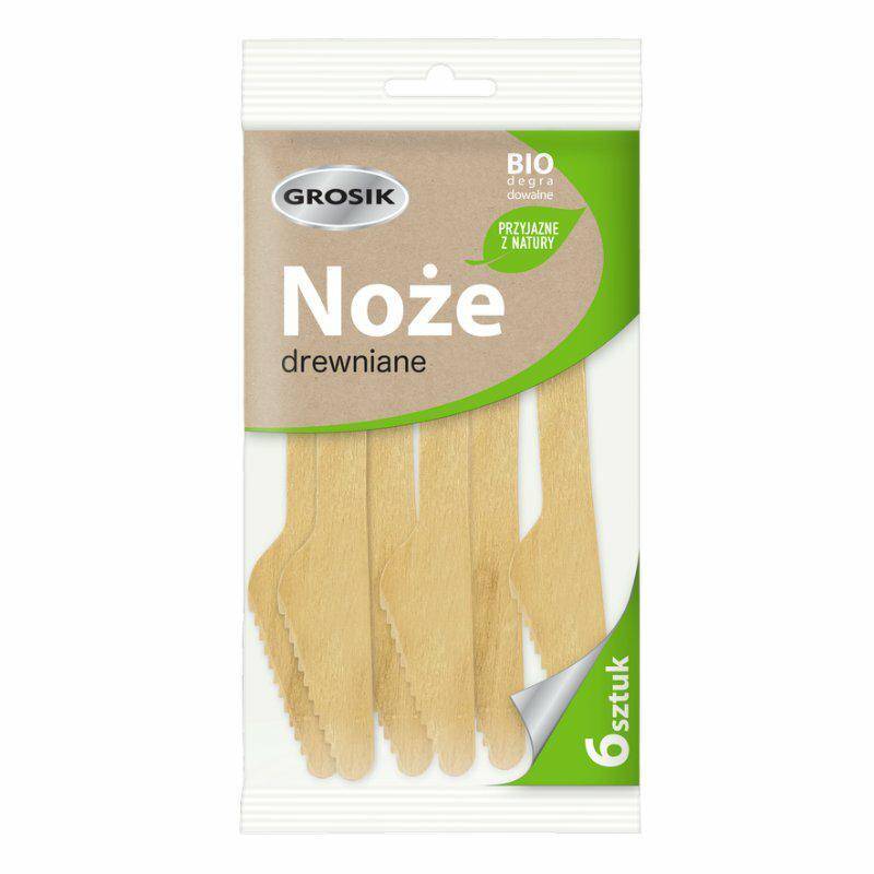 NOŻE GROSIK DREWNIANE A6 EKO 4249