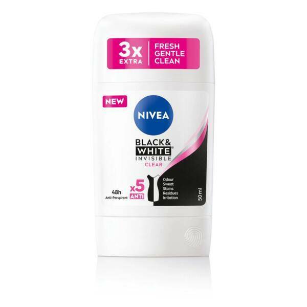 DEZODORANT NIVEA STICK DAMSKI B&W CLEAR