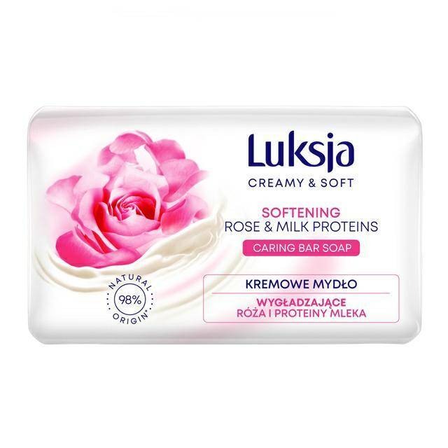 MYDŁO W KOSTCE LUKSJA 90G ROSE MILK