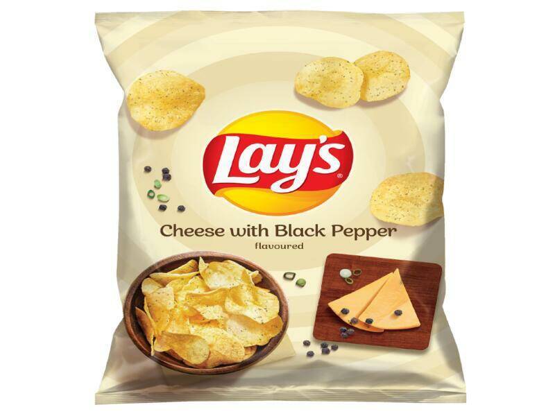 CHIPSY LAYS 140G CHEESE BLACK PEPPER