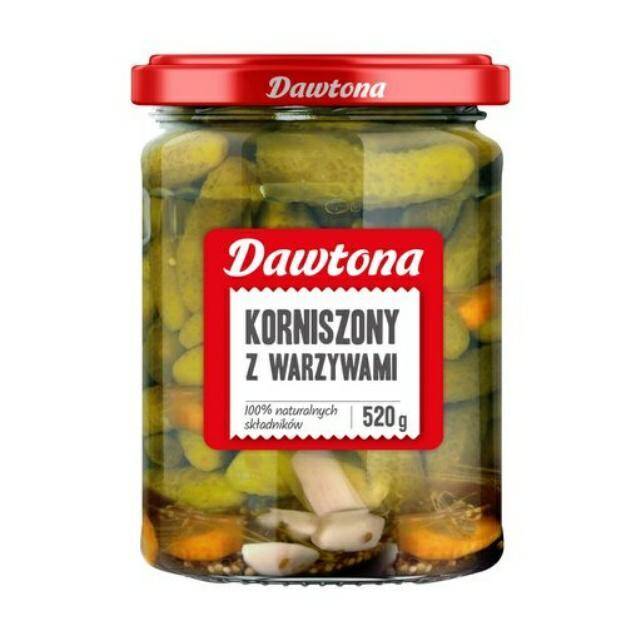 OGÓRKI DAWTONA 520G KORNISZON Z WARZYWAM