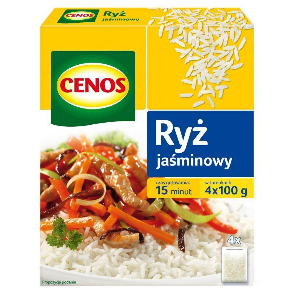 RYŻ CENOS 400G JAŚMINOWY 4X100G 525