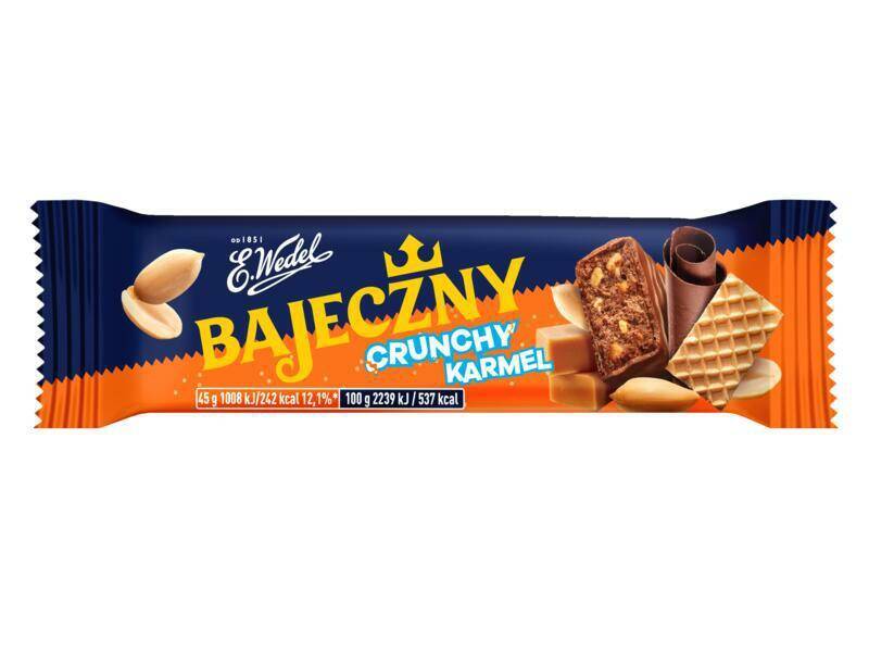 BATON WEDEL BAJECZNY 45G CRUNCHY KARMEL