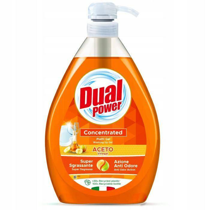 PŁYN DO NACZYŃ DUAL POWER 1L POMPKA