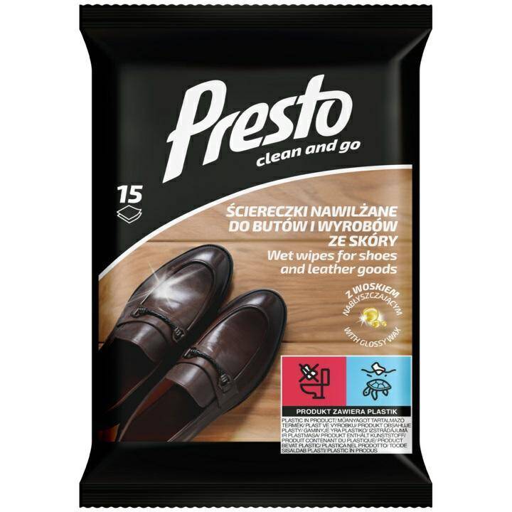 ŚCIERECZKI NAWILŻANE PRESTO DO BUTÓW I