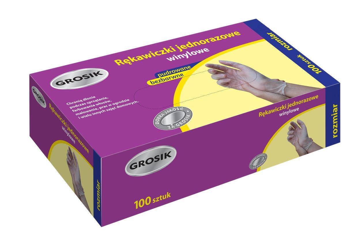 RĘKAWICE WINYLOWE GROSIK L A100 9117