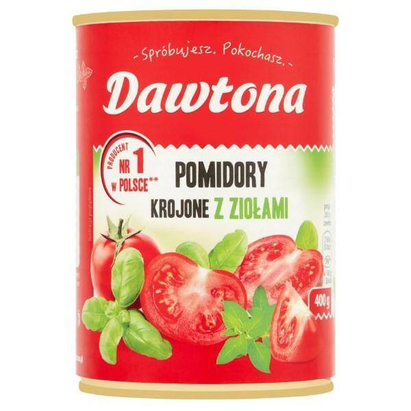 POMIDORY DAWTONA 400G KROJONE Z ZIOŁAMI