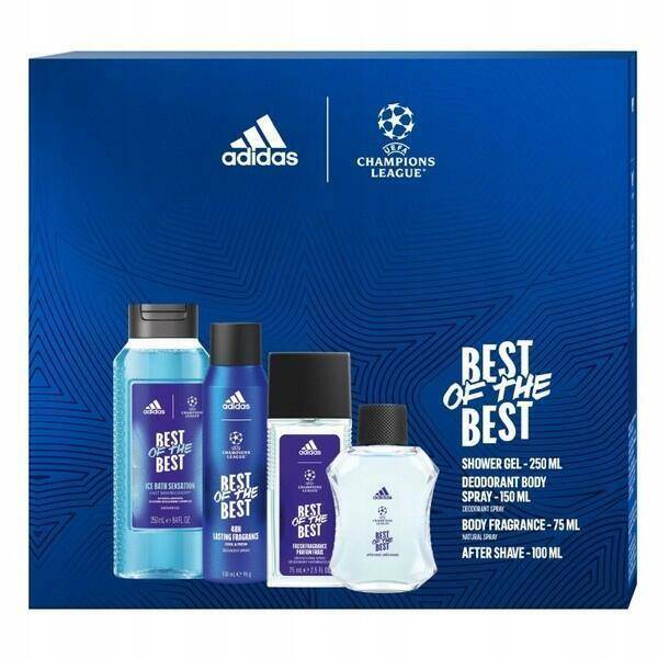 ZESTAW ADIDAS UEFA ŻEL250ML + DEZO150ML