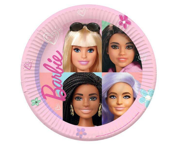 TALERZYKI PAPIEROWE A8 23CM BARBIE 7812