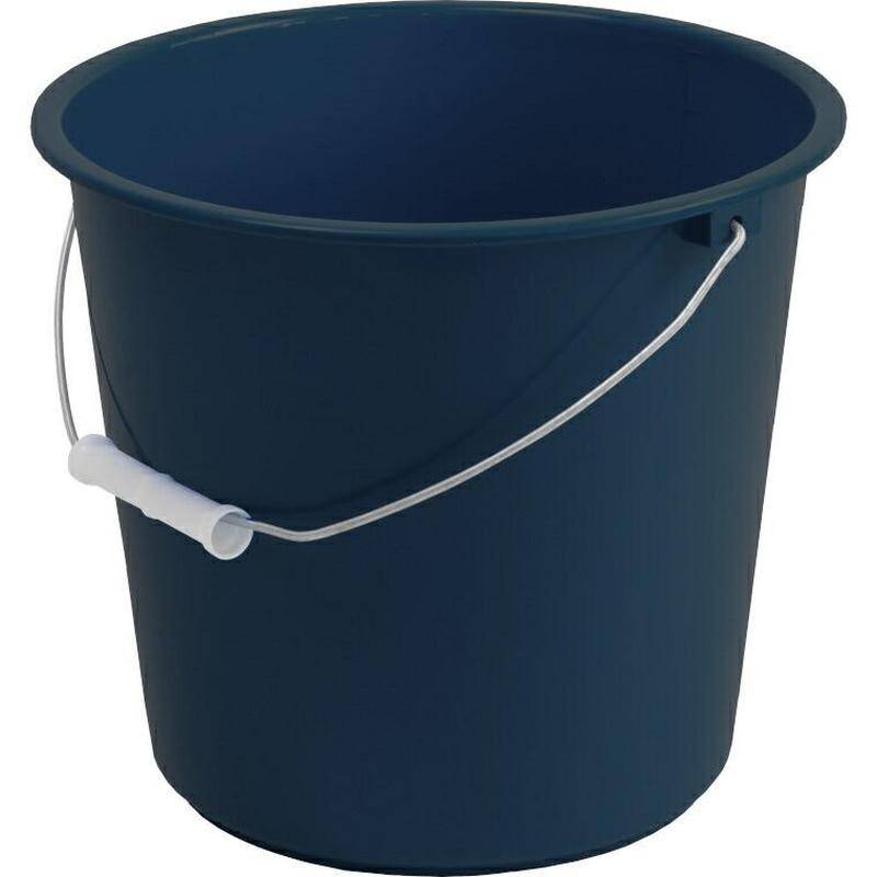 WIADRO DOMOWE 10L NIEBIESKIE Z KORALIKIE
