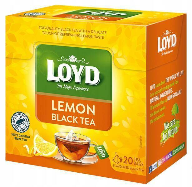 HERBATA LOYD A20 PIRAMIDKI LEMON BLACK