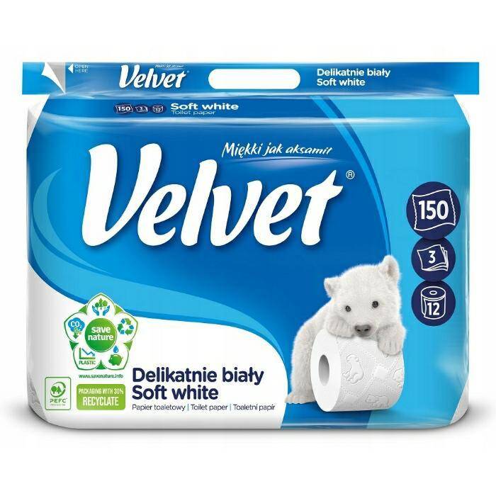 PAPIER TOALETOWY VELVET A12 BIAŁY XXL