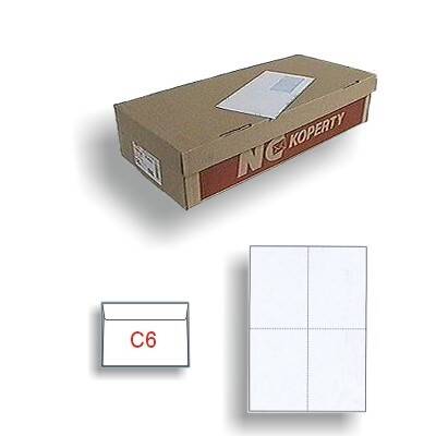 Koperta C6 sk biała okno lewe (1000) 114
