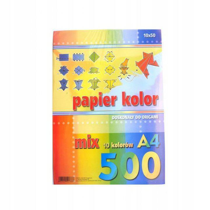 Papier kolorowy mix A4 80g 10 kolorów
