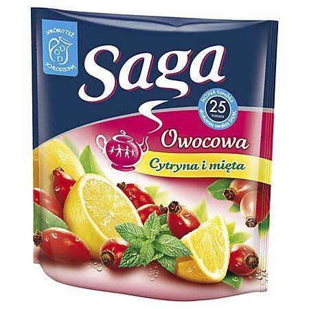 Herbata SAGA owocowa (20) cytryna i mięt