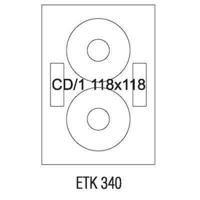 Etykiety EMERSON na CD 118mm białe (100)