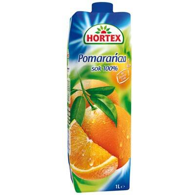HORTEX 1L Sok Pomarańczowy (Zdjęcie 1)